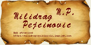 Milidrag Pejčinović vizit kartica